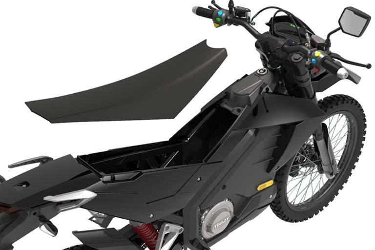 Tinbon Esum ES-1 Elektro-Enduro-Motorrrad Batterie-Fach E-LEVEN mobility solutions